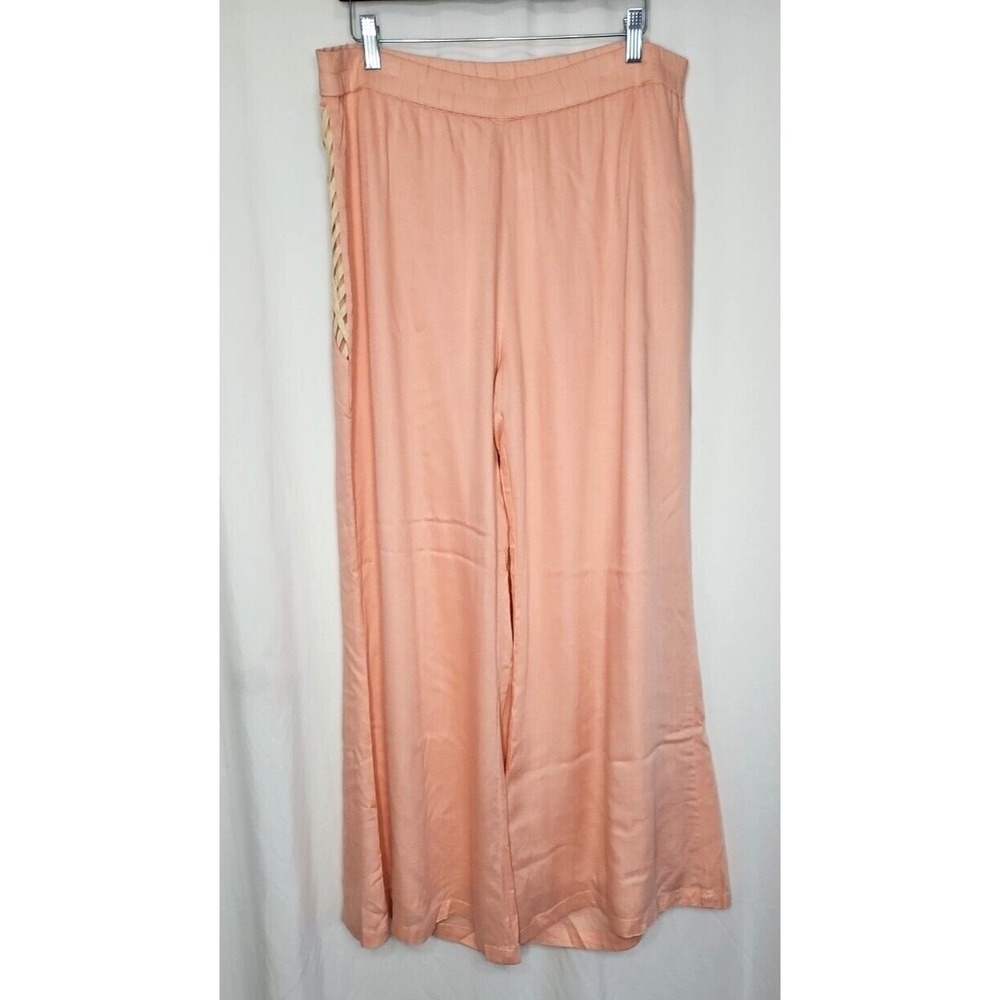 Zingara Women's Pink Wide Leg Lightweight Viscose‎ Pants Size Medium NWT